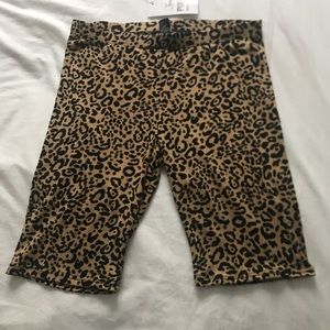 Women’s Leopard Print Biker Shorts